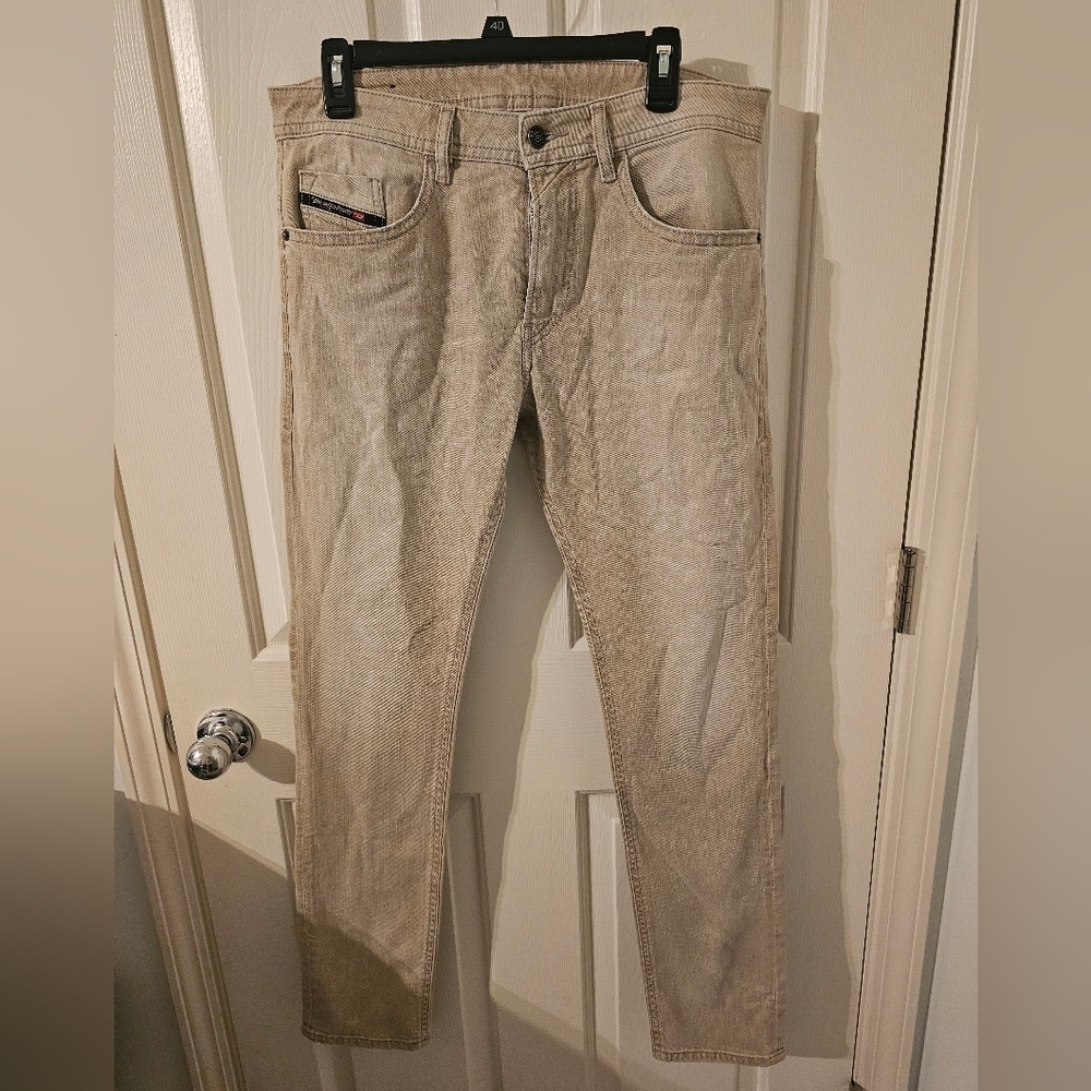 Mens Diesel Stretch Slim Skinny Brown Jeans 32